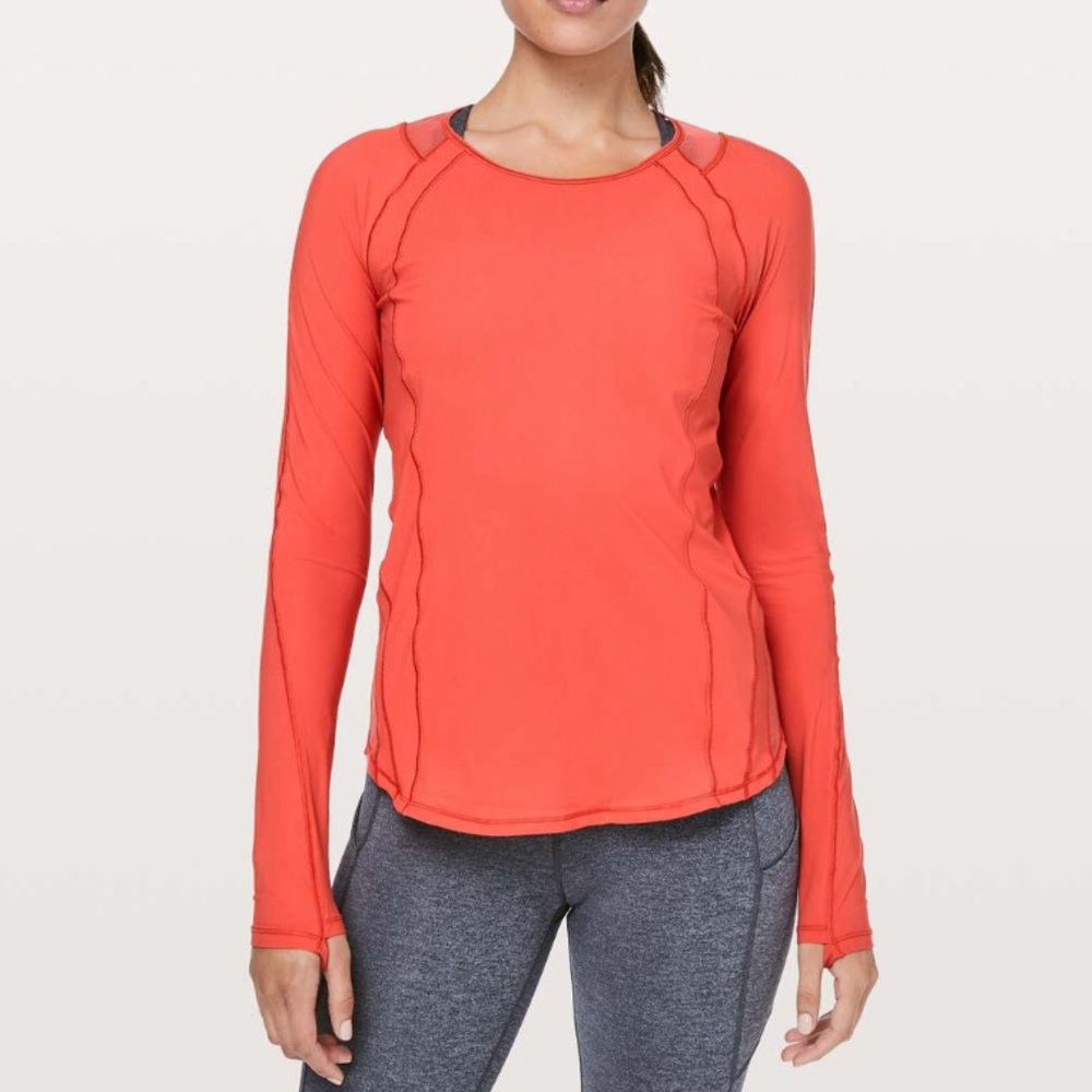 lululemon athletica Aries Long Sleeve Top - Orange